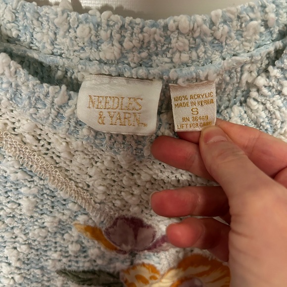 Needles and Yarn Sweater‎ with Embroidery - Vintage - Picture 4 of 4
